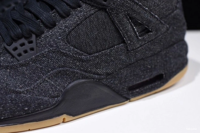 Reps TBK Jordan 4 Air AO2571-001 x 'black' Levi's 0714
